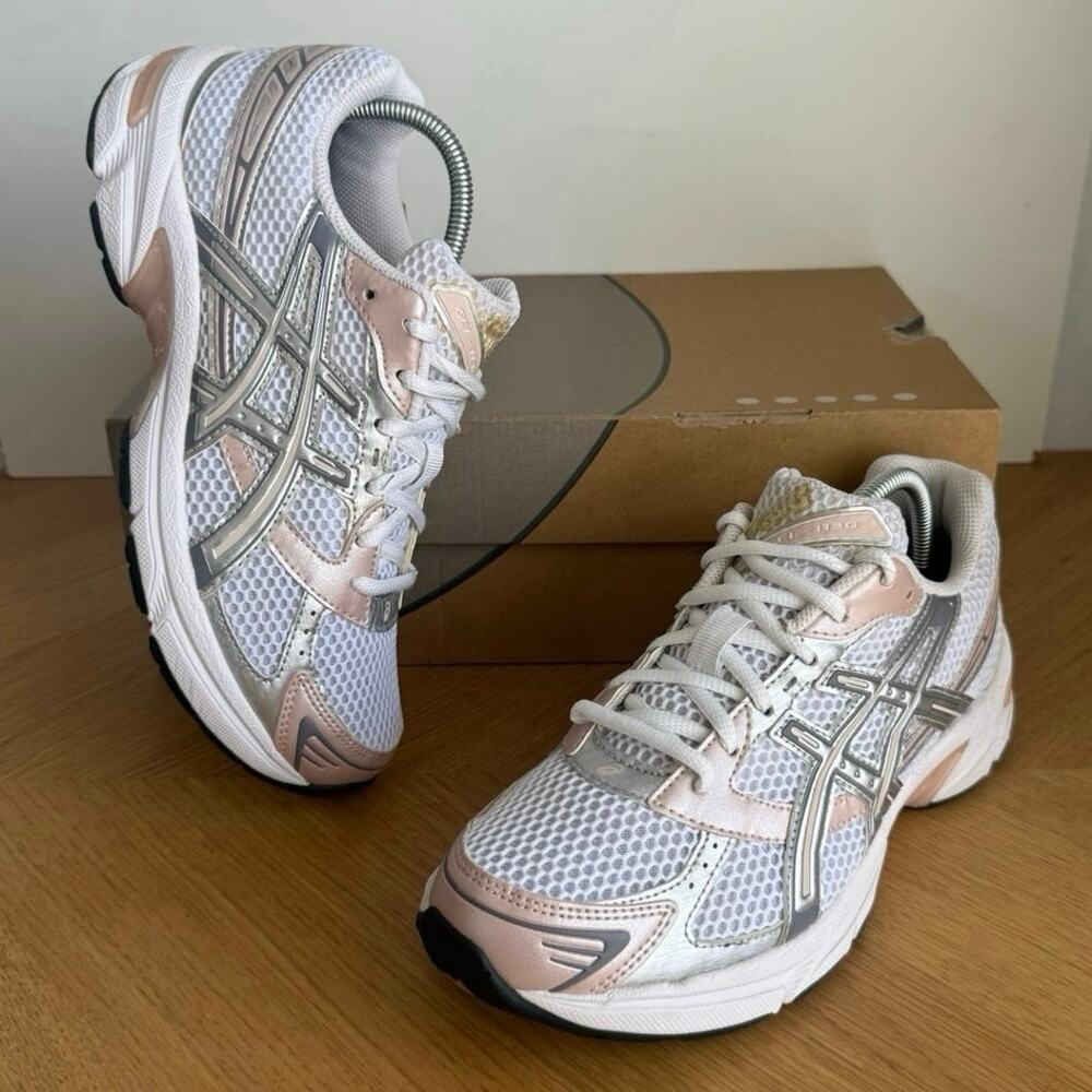 ASICS Gel-1130 White/Neutral Pink Women Sneakers- SZ 7.5